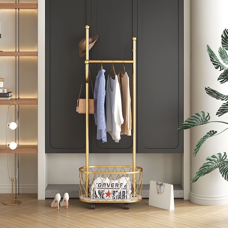 Giá treo quần áo phong cách Bắc âu kèm giỏ đựng đồ 1