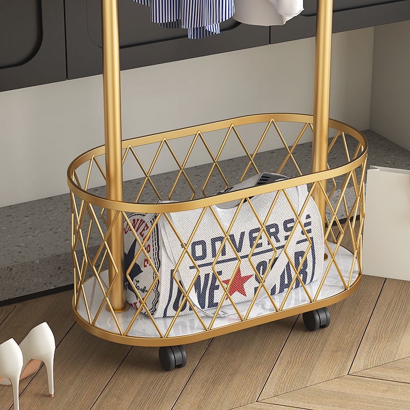 Giá treo quần áo phong cách Bắc âu kèm giỏ đựng đồ 3