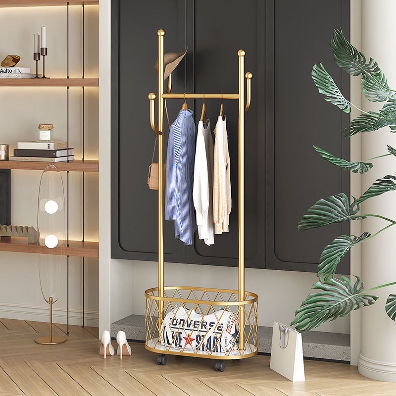 Giá treo quần áo phong cách Bắc âu kèm giỏ đựng đồ 4