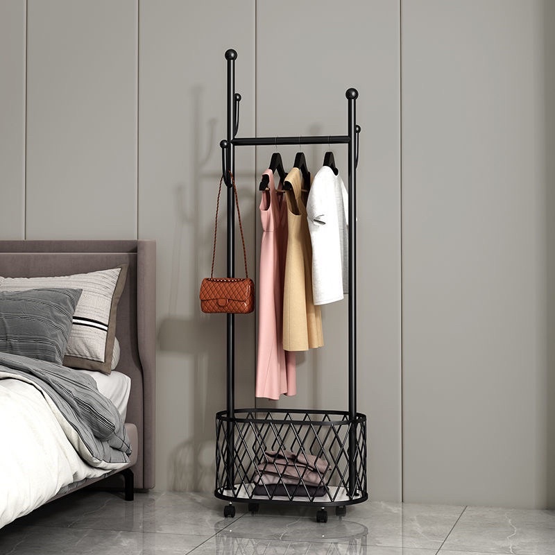 Giá treo quần áo phong cách Bắc âu kèm giỏ đựng đồ 5