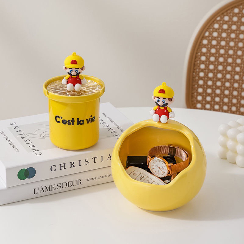Kệ chìa khoá bằng gốm sứ nhẹ Mario phong cách ins sang trọng sáng tạo 3